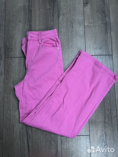 Джинсы розовые hm