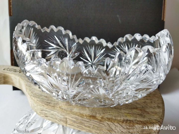 Хрустальная ваза конфетница СССР