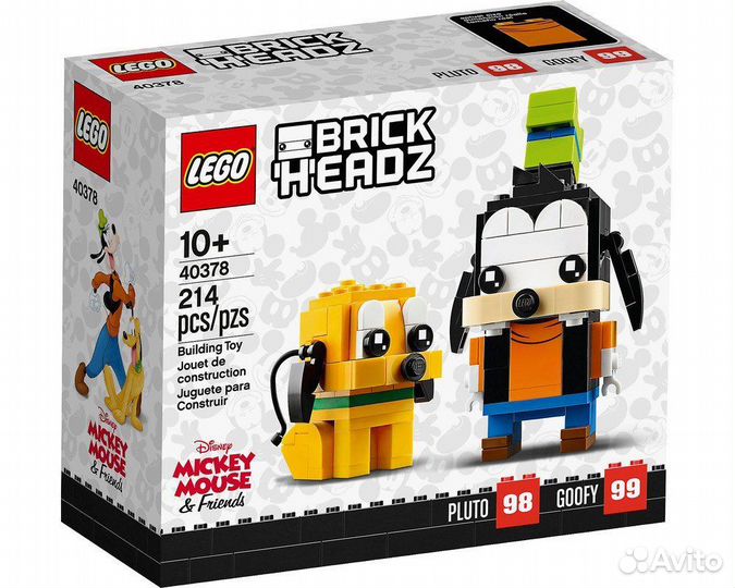 Конструктор lego BrickHeadz 40378 Гуфи и Плуто