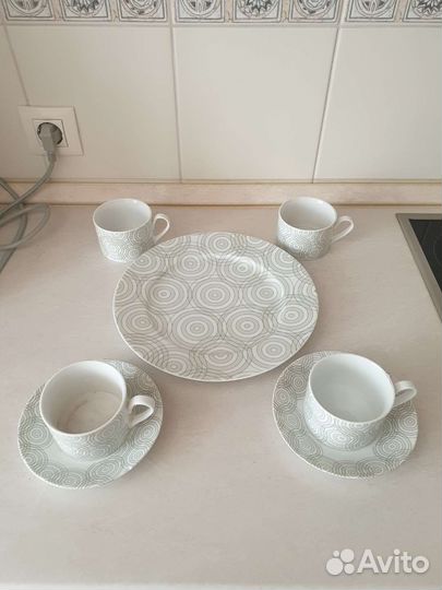 Чайные пары чашки тарелка тарелки блюдца посуда