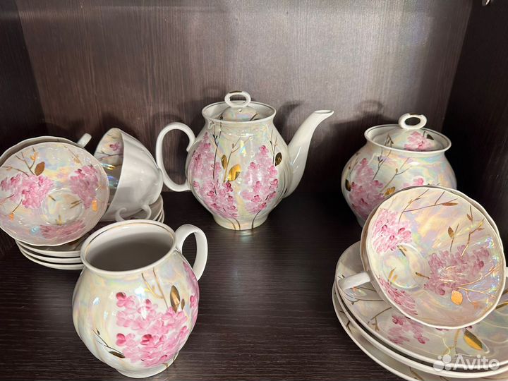 Чайный сервиз сирень дулево