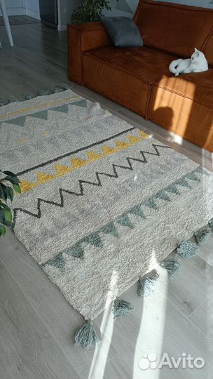 Индийский ковер Azteca Natural, хлопок, винтажный