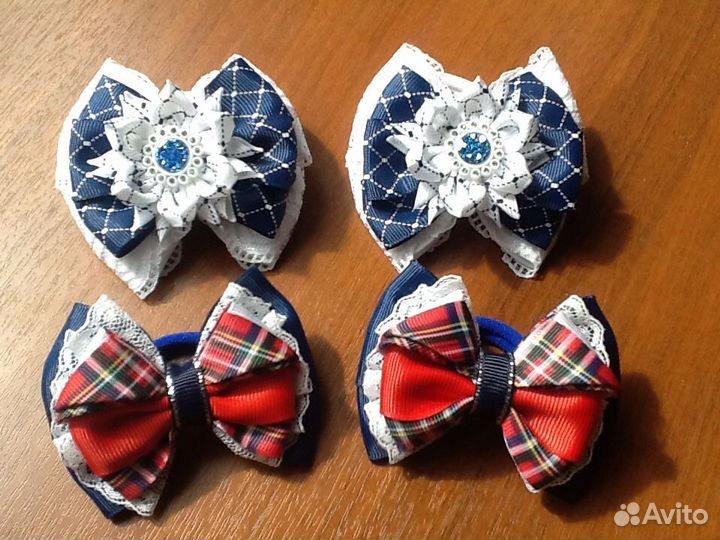Школьные бантики ручной работы
