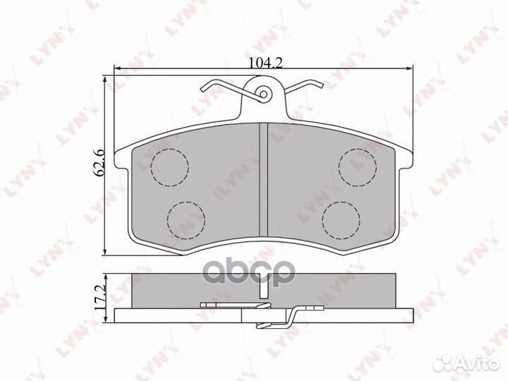 Колодки тормозные передние LADA 2108-099 bd-460