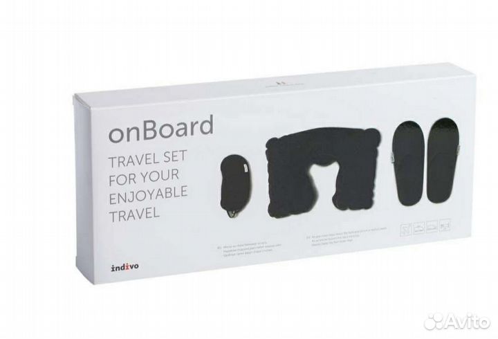 Дорожный набор onBoard (маска, тапки, подушка)