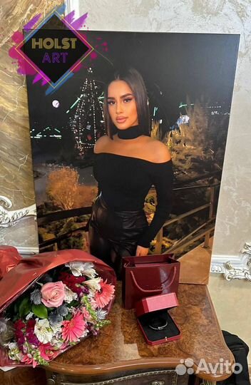 Портрет на холсте по фото в подарок