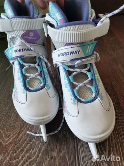 Коньки детские раздвижные 31-36 раз