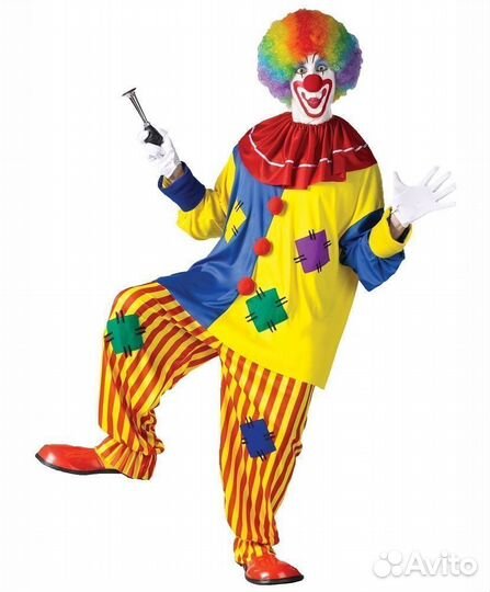 Костюм Клоуна с полосатыми штанами размер 44-46