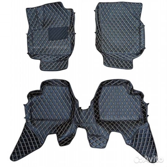 Автоковрики премиум Lexus RX (4). Чёрн/беж