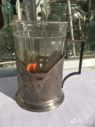 Подстаканник серебро 875 пробы