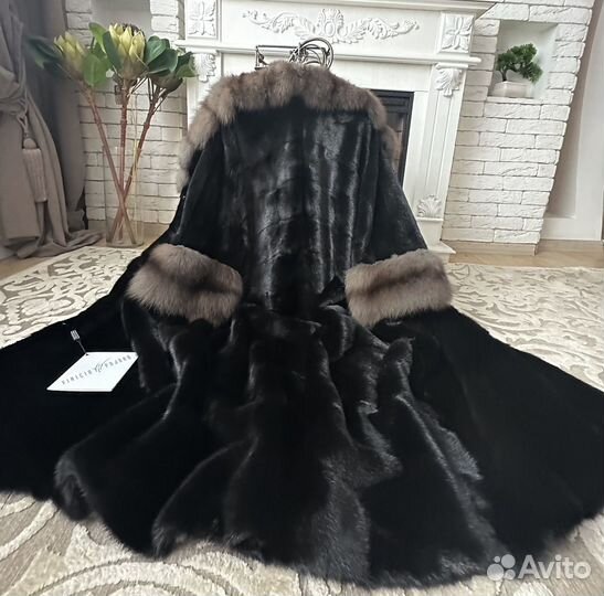 Норковая шуба кимоно Италия оверсайз 46/54