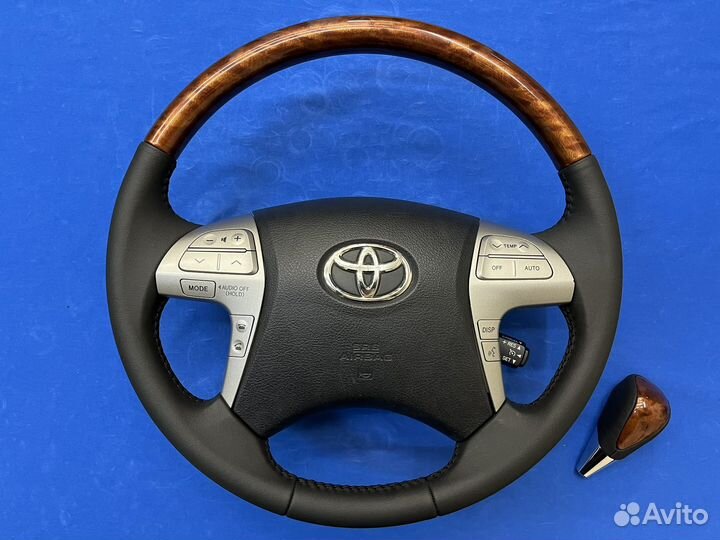 Руль с косточкой под дерево Toyota Highlander 40