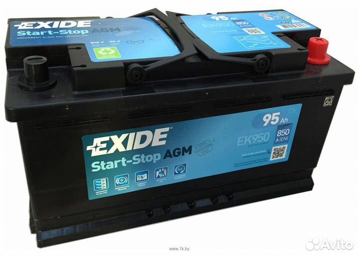 Аккумулятор Exide 95Ah AGM EK950