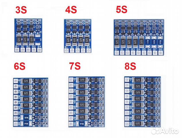 BMS 3S,4S,5S; плата балансировки 2S-8S,10S для BMS, Новое купить в ...