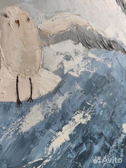 Картина маслом на холсте чайки