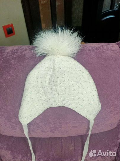 Шикарная шапка для девочки 42-44