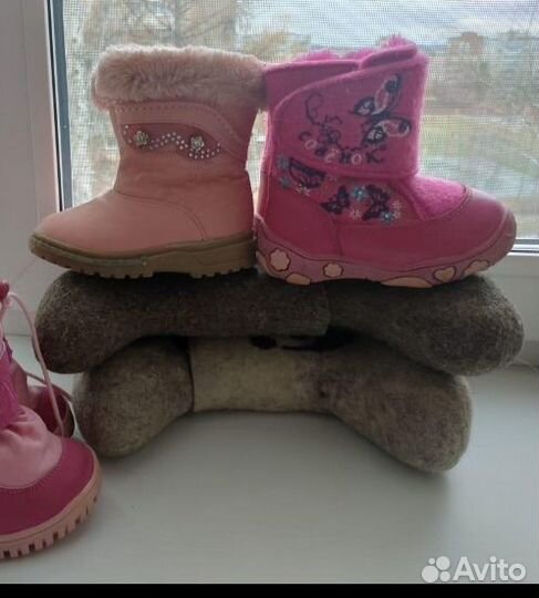 Новые сапоги для девочки, внутри шерсть