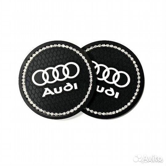 Коврики в подстаканник авто Audi с стразами