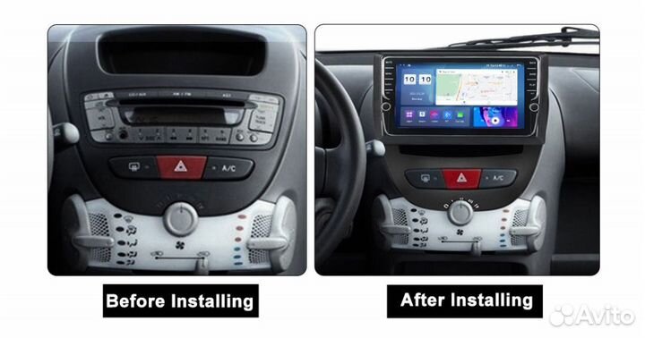 Магнитола Пежо 107 2005-2014 Андроид 4g DSP