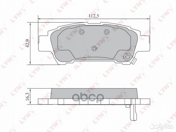 Колодки тормозные дисковые зад toyota previa