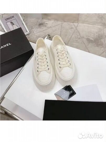 Chanel кеды женские сетчатые белые