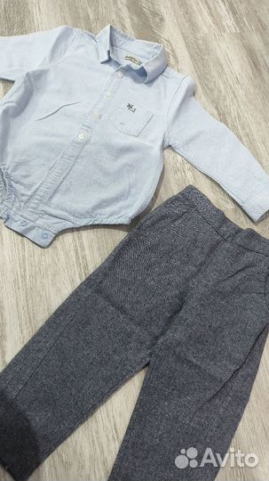 Рубашка-боди и брюки 86