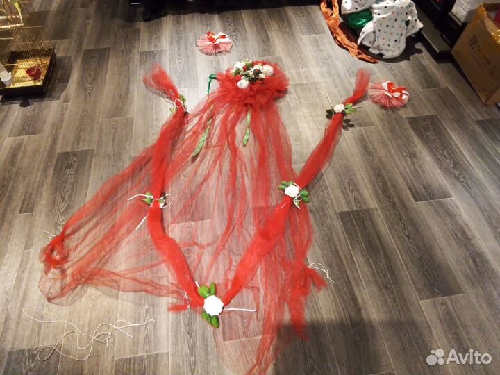 Свадебное украшение для машины