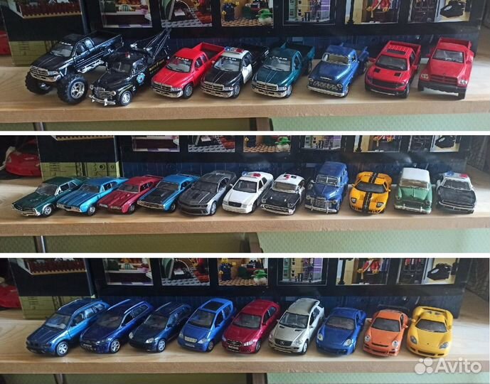 120 моделей автомобилей 1:32-1:39 Welly Kinsmart