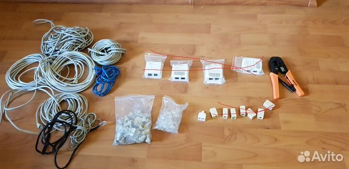 Кабели RJ-45 адаптеры переходники розетки клещи
