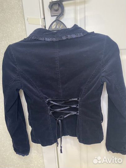 Вельветовый школьный пиджак маленькая леди