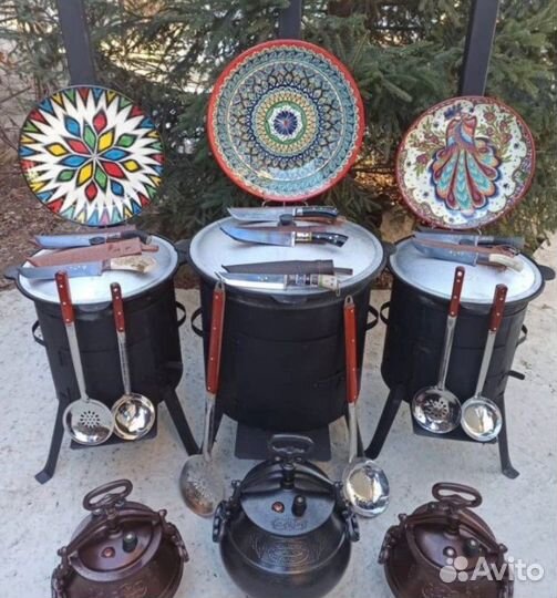 Печь для казана чугунного узбекского 16 л учаг