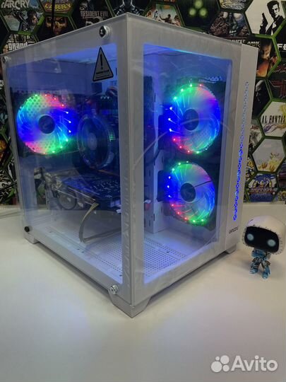 Корпус Ginzzu V400 mATX кубик, закаленное стекло