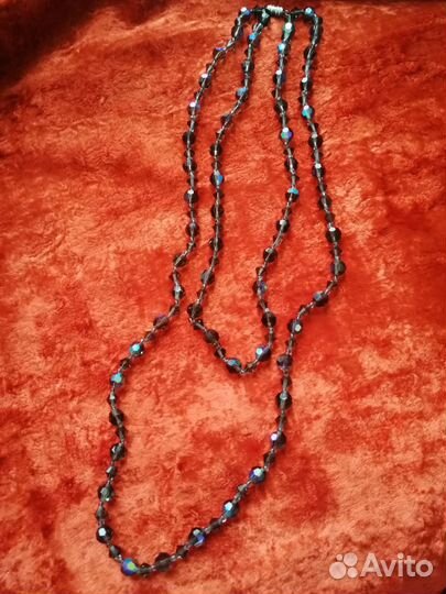 Бусы горный хрусталь