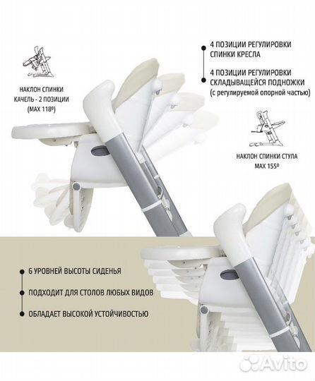 Стульчик для кормления 3в1 nuovita unico