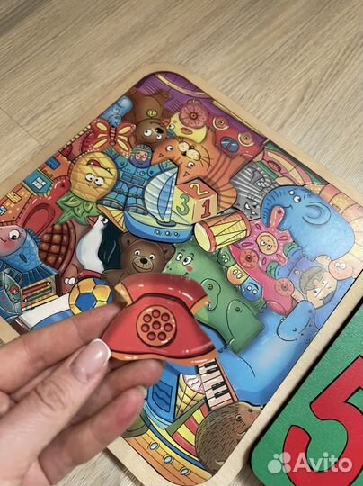 Деревянные пазлы вкладыши