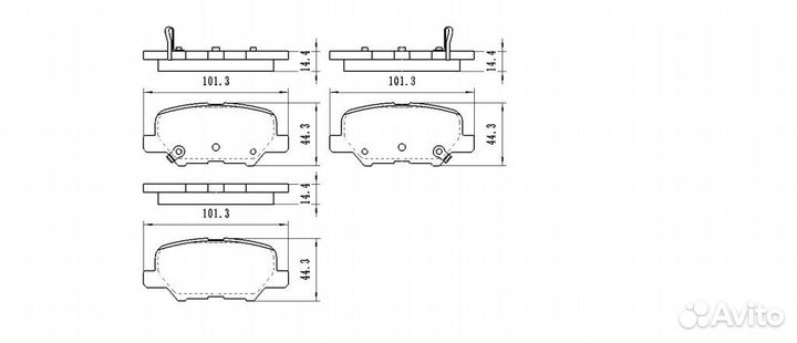 Колодки тормозные дисковые задние Winkod W1885BP