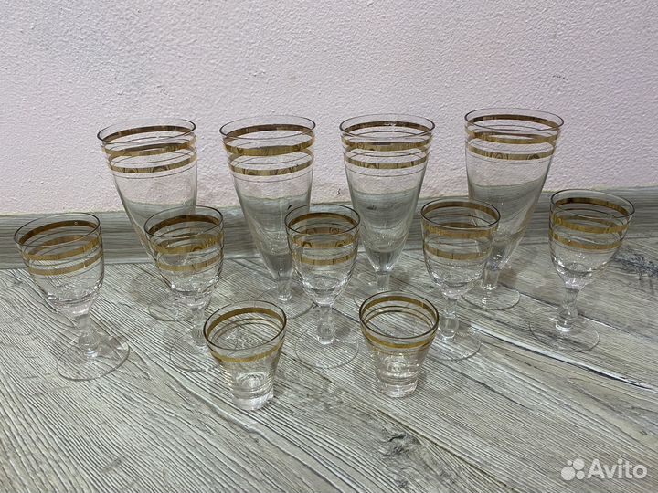 Хрустальные фужеры и рюмки