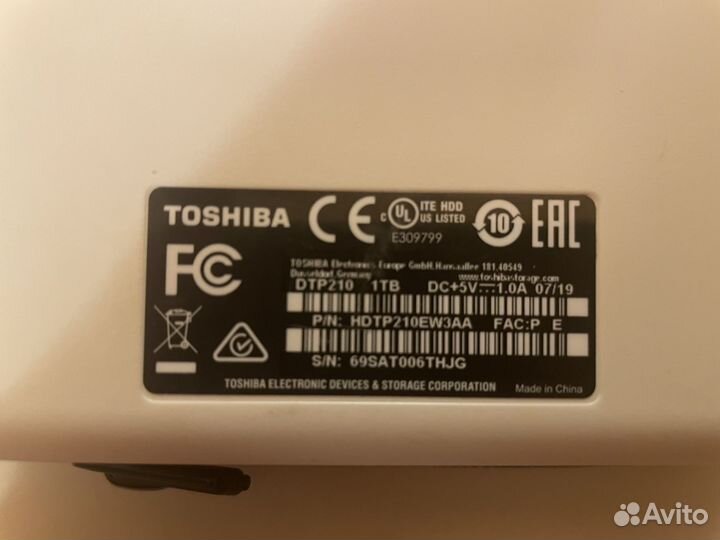 Внешний жесткий диск toshiba 1 тб USB 3.0