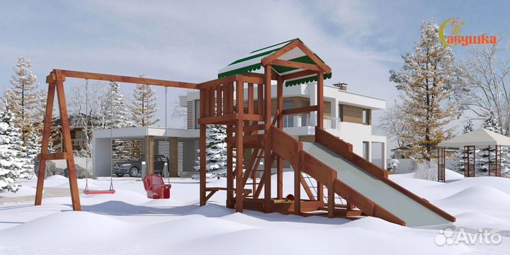 Игровой комплекс уличный качели лодочка доставка