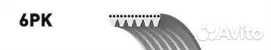 Ремень поликлиновой micro-v renault logan i (ls ), gates 6pk1818 для а/м daihatsu, fiat, ford, renau
