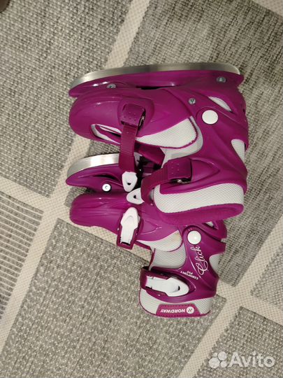 Коньки детские раздвижные 30 33 nordway новые