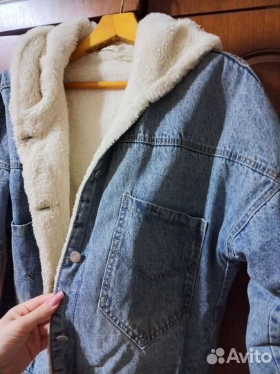 Джинсовая куртка с мехом