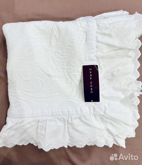 Zara Home чехол для подушки с шитьём, хлопок 50х50