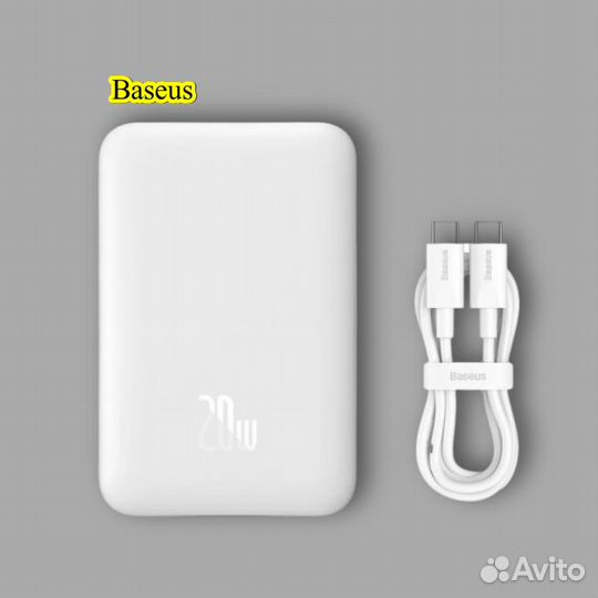 Аккумулятор Baseus,черный, белый,10000 мАч, 20 Вт