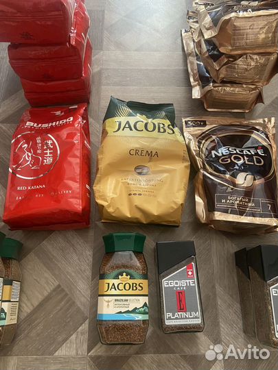 Кофе в зернах и молотый