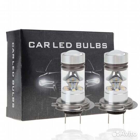 Автомобильные светодиодные лампы 80 Вт, H8, 3000K