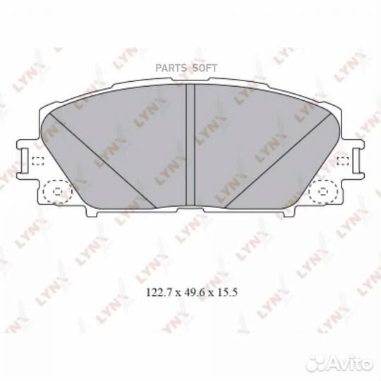 Lynxauto BD7550 Колодки тормозные дисковые перед п