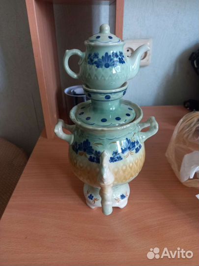 Сувенирный самовар с чайником,ссср