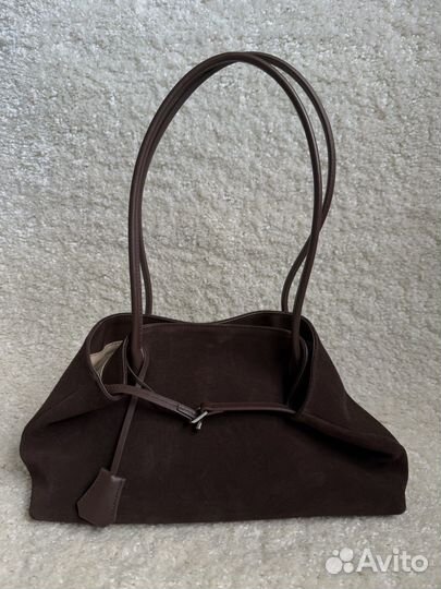 Сумка шопер мини из натуральной замши