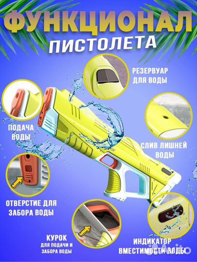 Электро водяной пистолет на аккумуляторе